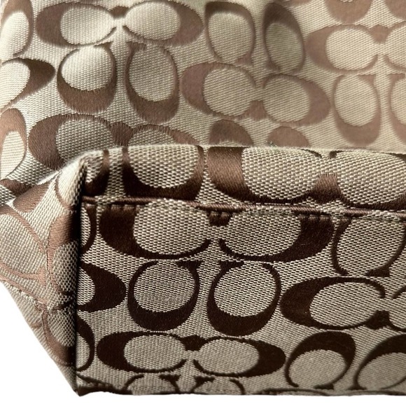 Coach Brown and Blue Shoulder Bag - Picture 5 of 11